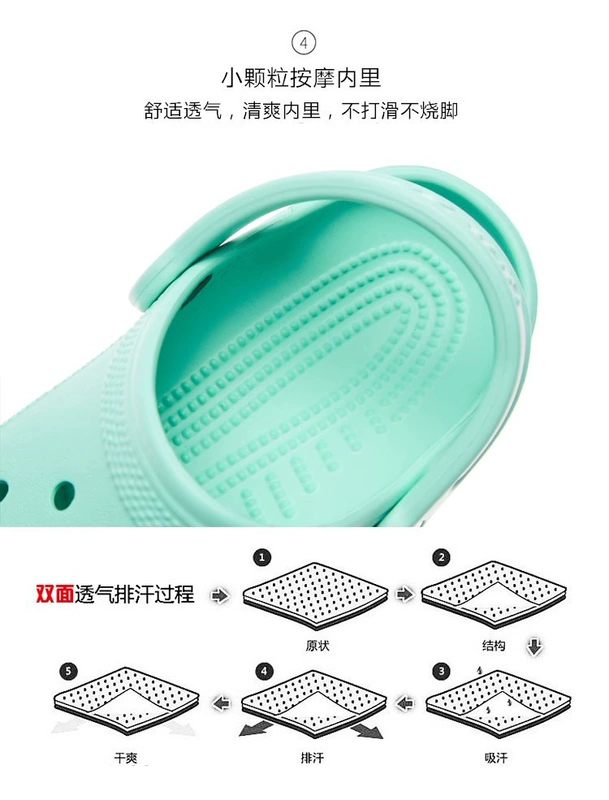 Chống Trơn Trượt Crocs Nam 2024 Mới Đế Dày Tăng Chiều Cao Đôi Giày Đi Biển Mùa Hè Kích Thước Lớn Phòng Điều Hành Xăng Đan