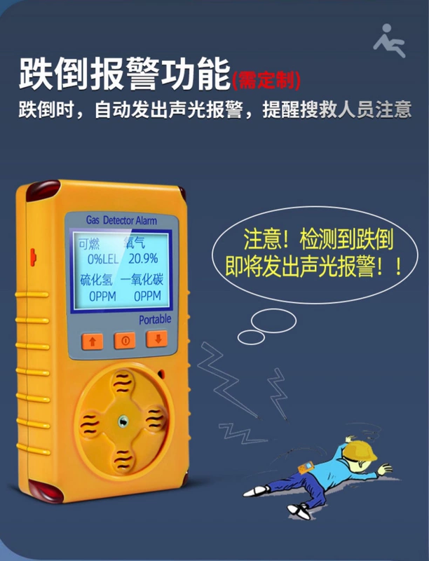 Máy dò khí 4 trong 1 của Zhongan, thiết bị báo động khí carbon monoxide độc ​​hại hydrogen sulfide dễ cháy