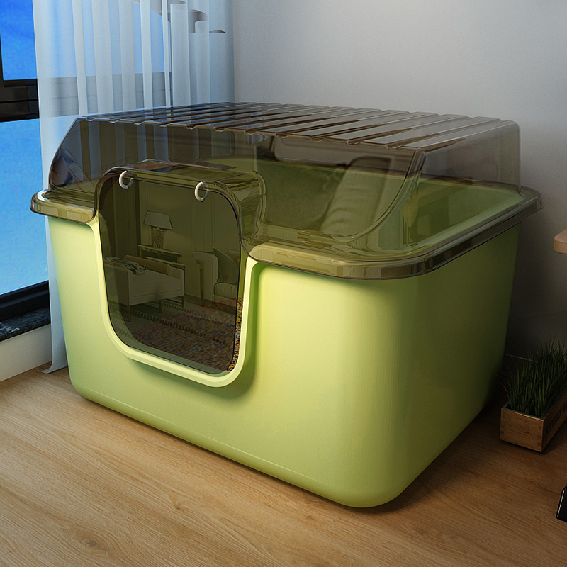 猫用トイレボックス 超大型 巨大 完全密閉 消臭 防水 特大 メイン スペシャルトイレ 飛散防止 猫用排泄ボックス