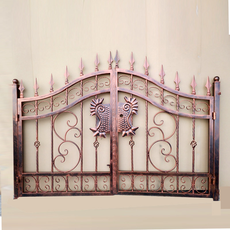 Custom wrought iron gate courtyard gate garden villa door simple venetian door open door single double open outdoor iron gate