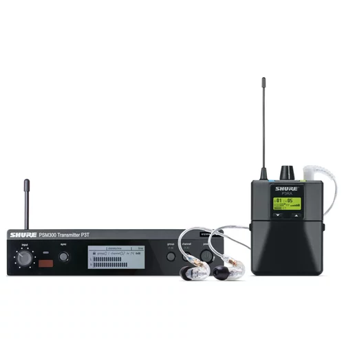 Shure/Shul PSM300 Беспроводная система личного мониторинга с гарнитурой P3T+P3RA+SE215-CL