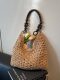 Summer straw bag for women 2026 new seaside vacation beach hollow shoulder tote bag woven vegetable basket bag