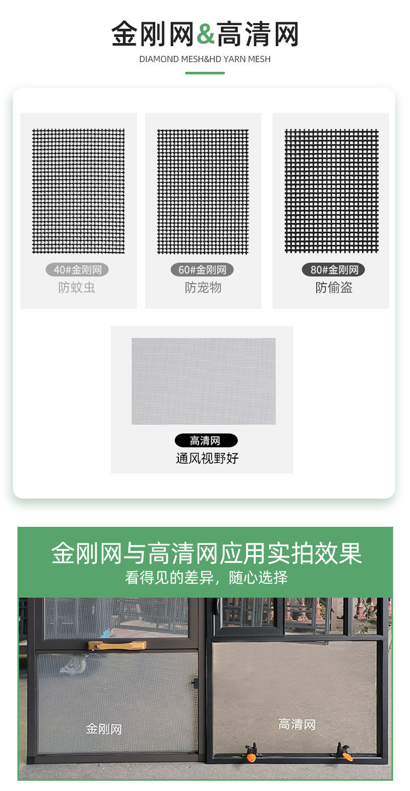 Москитные сетки, Экраны 易拆洗防护防蚊纱窗自装网儿童防护栏可拆洗防蚊铝合金纱窗定 制