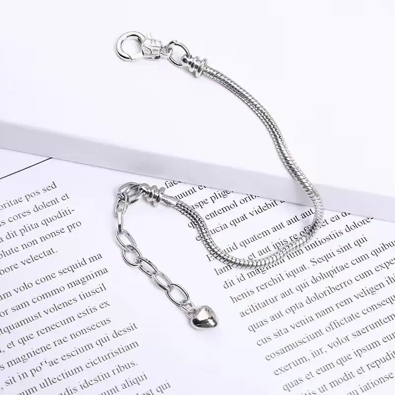 Pan-Style Snake Bone Bracelet Stainless Steel DIY Universal Chain Beading Accessories Adjustable Color-Preserving Bracelet Making