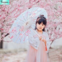 Long handle oil paper umbrella girls square dance authentic summer children ancient girl style girl high value