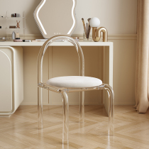 Modern Simple Light Luxury Makeup Chair Crystal Transparent Acrylic Chair Home Dining Chair Dressing Stool Factory Direct Sales