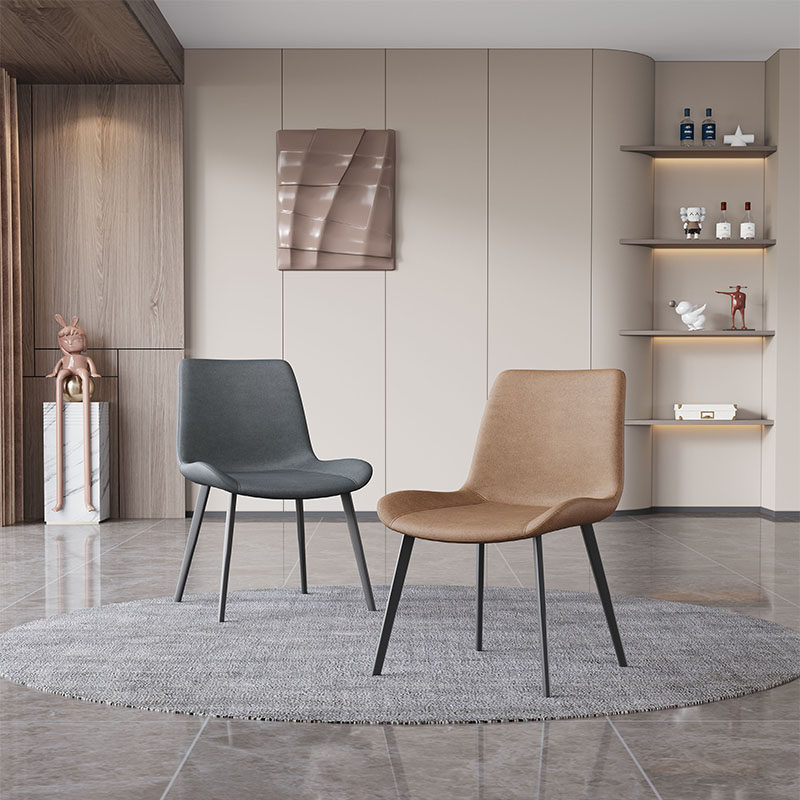 Home Modern Dining Chair Brief Nordic Dining Room Ins Extremely Minimalist Soft Foreskin Leaning Back Chair Iron Art Net Red Dining Chair 