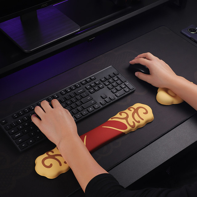 Acrobatic Cloud Silicone Wrist Rest Mouse Pad Memory Foam Computer Keyboard Hand Rest Office Wrist Support Golden Cudgel Mouse Pad