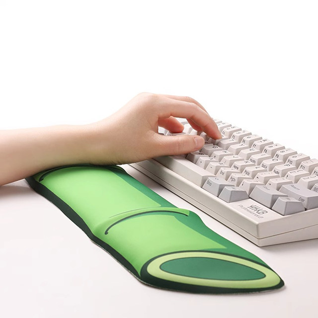 Panda Silicone Wrist Pad Bamboo Mouse Pad Keyboard Hand Rest Memory Foam Girls Cute Office Palm Rest