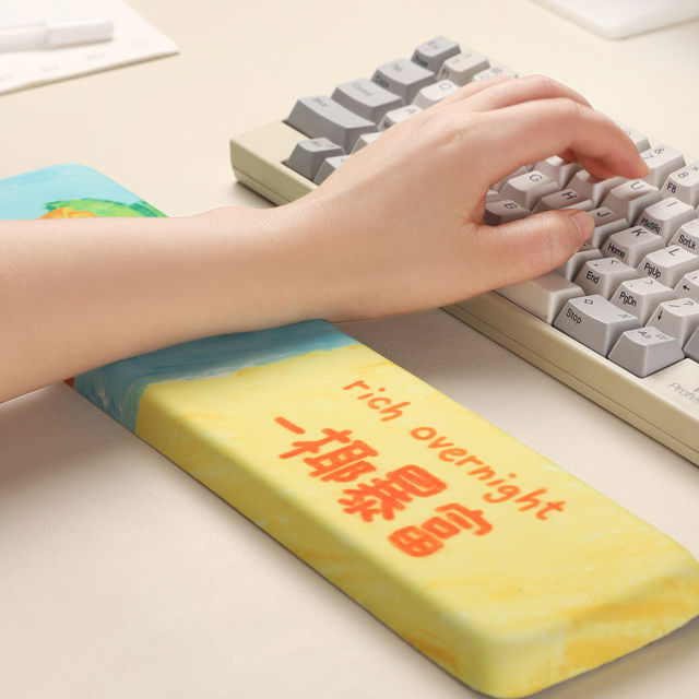 Creative Oil Painting Plant-Shaped Mouse Pad, Cartoon Cute Desk Pad, Computer Pad, Wrist Pad, Oil Painting Version Wrist Protector