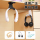 No-Drill Headphone Stand Wall-Mounted Hanging Rack Creative Bluetooth Computer Headset Storage Rack Hook Dormitory Adhesive Wall Rack Gaming Headset