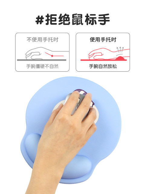 Cartoon Shortcut Key Mouse Pad Wrist Rest Pad to Protect Wrist Office Wrist Support Hand Rest Pad Mouse Hand Anti-Slip Pad