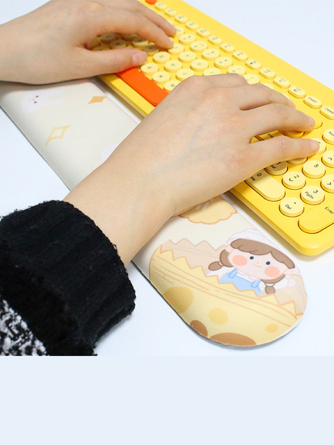 Milk Tea Girl Cute Girl Cartoon Office Home Wrist Rest Pad Mouse Pad Keyboard Wrist Rest Wrist Support Pad