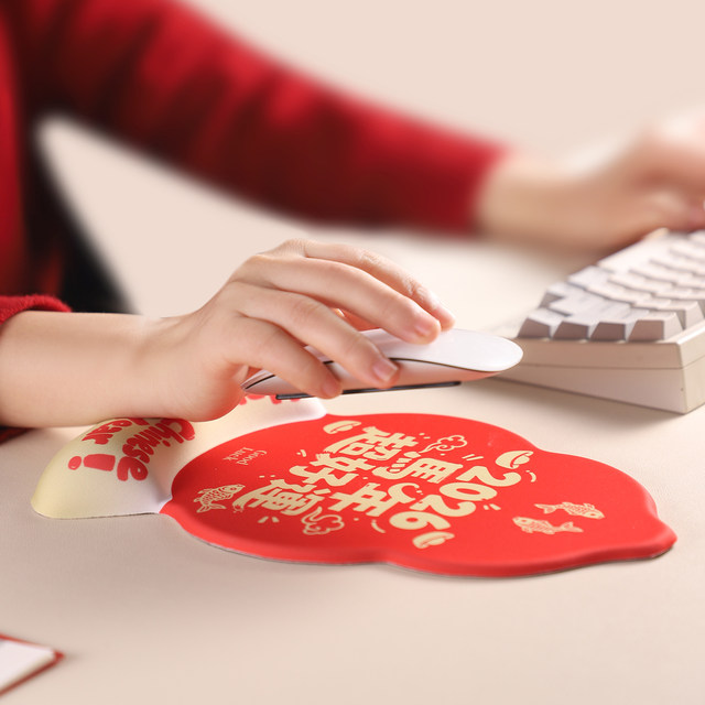 2026 New Model Red Mouse Pad for the Year of the Horse, Happy New Year Design, Office Desk Decoration Pad, Super Good Luck in the Year of the Horse