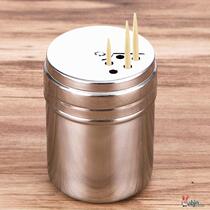 Toothpick box stainless steel 304 thickened stainless steel toothpick box toothpick jar toothpick bottle home restaurant toothpick tube more