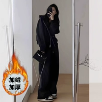 Черные зимние хлопковые флисовые штаны