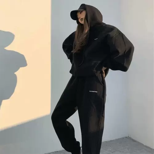 Осенний утепленный спортивный костюм, толстовка с капюшоном для отдыха, зимний комплект, коллекция 2023