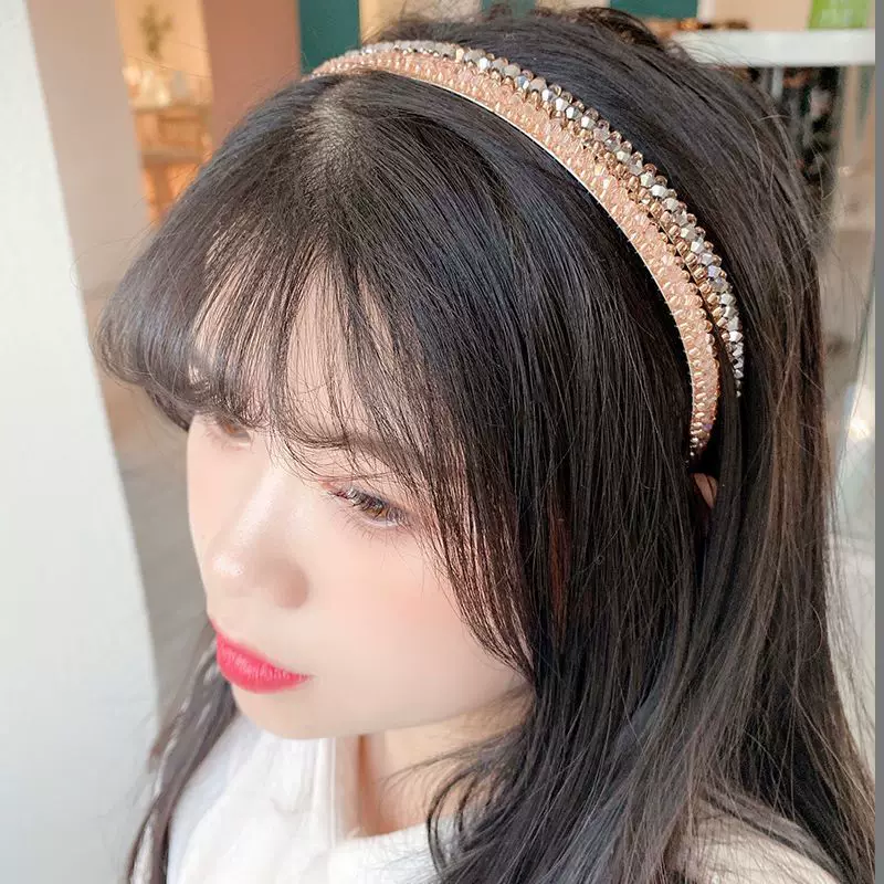 Женская блестящая повязка на голову с кристаллами RhineStone, корейского производства