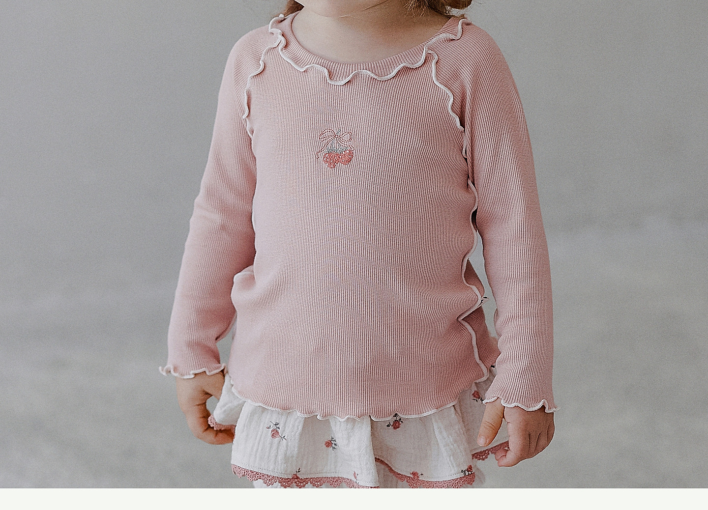 【新品】OAK FAMILY女童长袖t恤儿童打底衫秋装圆领纯色上衣 — 29