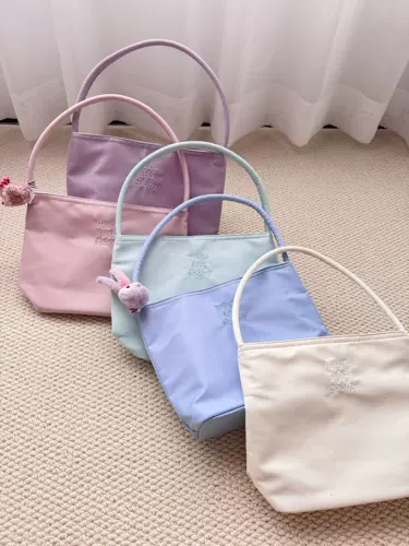 Модная водонепроницаемая нейлоновая универсальная очень большая сумка для отдыха на одно плечо, Южная Корея, с вышивкой