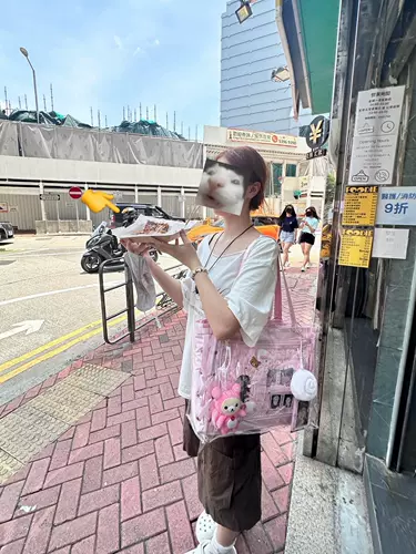 Японская милая вместительная и большая лента с бантиком, прозрачный защитный чехол, сумка на одно плечо