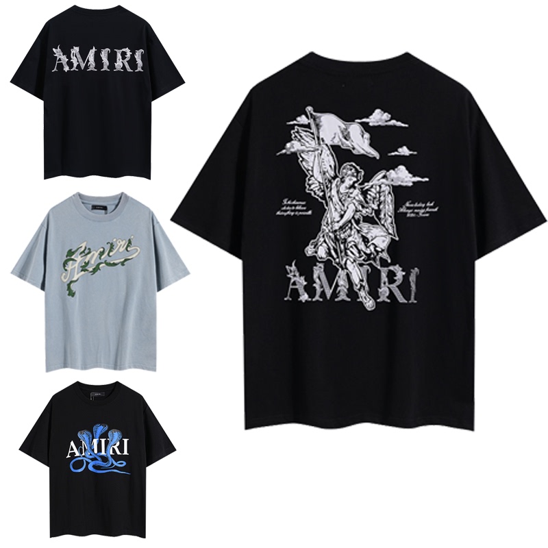 Amir American-Style Trendy Brand High Street Unisex Couple's Loose Half-Sleeve T-Shirt Summer Thin Round Neck Short Sleeve