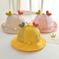 Baby hat Summer thin Fisherman Cap Adjustable Child Basin Hat Mesh Cap Spring Autumn Infant Sun Hat hat Han version