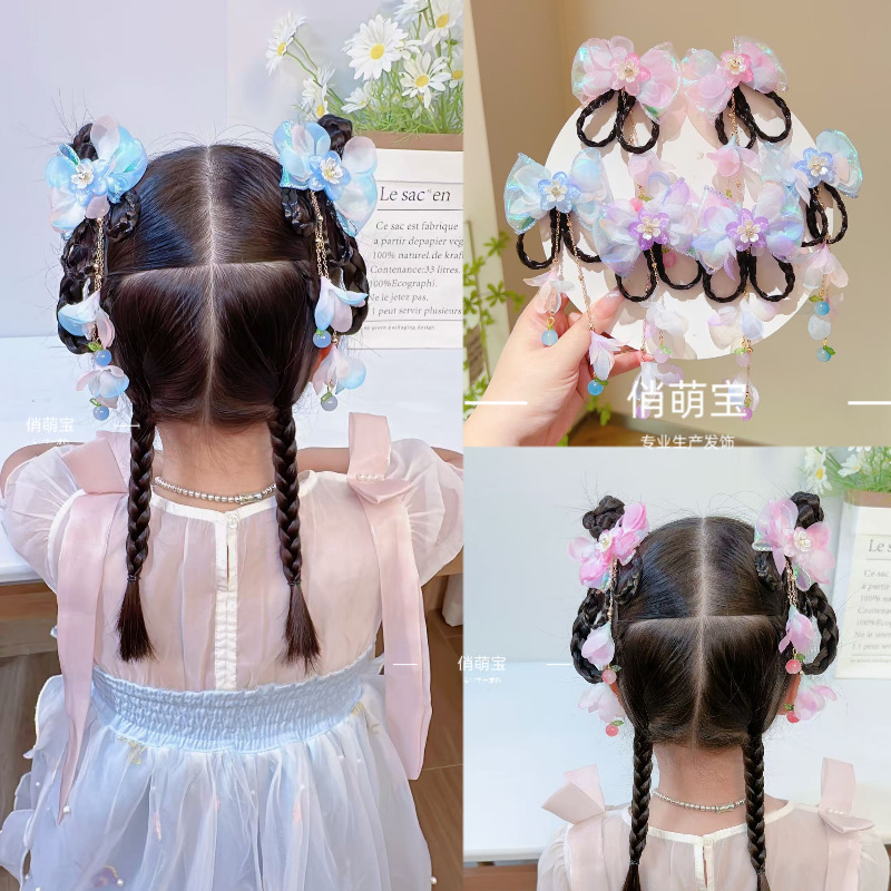 Ancient Style Flower Wig Braids Tassel Hairpin Girls Tassel Hairpin Han Dynasty Hair Accessories Ancient Style Flower Wig Braids Tassel Hairpin Girls Tassel Hairpin Han Dynasty Hair Accessories