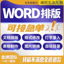 Word typesetting and beautification generation design document format modification editing picture conversion text entry flow chart