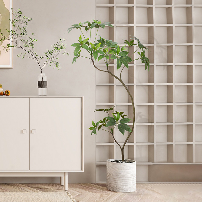 Sen Space Emulation Green Plant Large Leaf Umbrella Sofa Next To Plant Decoration Taku Silent Style Light Lavish Flowers Tree Soft-mounted Furnishing-Taobao