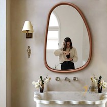 American retro special-shaped bathroom mirror French toilet washbasin wall-mounted vanity mirror wall-mounted special-shaped vanity mirror
