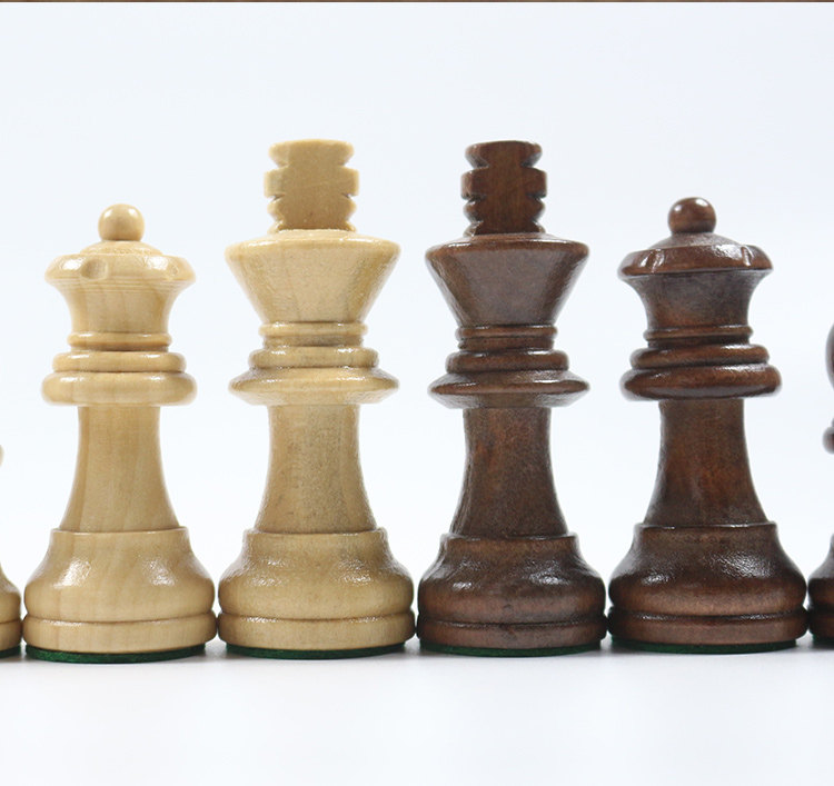 Шахматы 博圣高品质实木国际象棋跳棋套装大号儿童木质折叠棋盘比赛chess