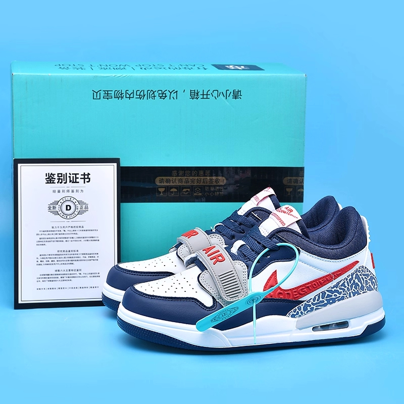 Aj312 White, Blue, and Red Sneakers for Men, Genuine Putian Official official store Big Kids' Sports Shoes, 3L2 Basketball Shoes for Women