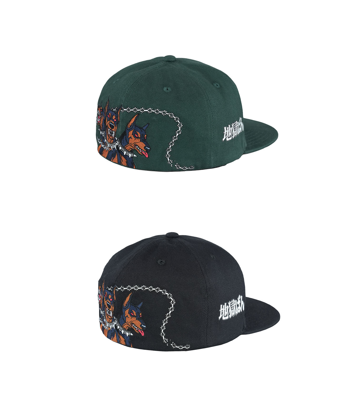 LIBERAFIT Embroidered Flat-Brim Fitted Baseball Cap