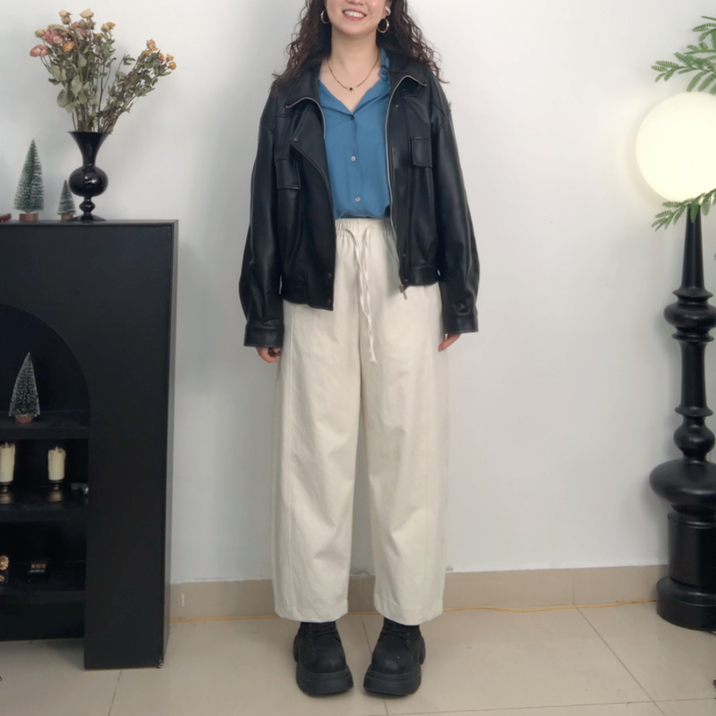 A Zi Studio Nine-Point Balloon Pants for Plus-Size Women, Loose Large-Size Balloon Casual Pants A Zi Studio Nine-Point Balloon Pants for Plus-Size Women, Loose Large-Size Balloon Casual Pants