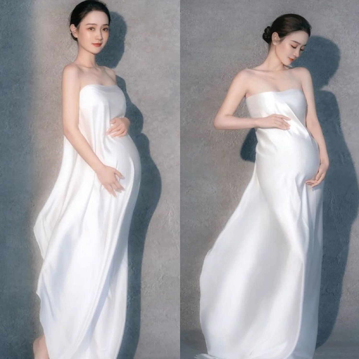 Pregnant Woman Photo Costumes At Home 2022 New Fashion Pregnant Woman Photos of Authentic Clothing Dress Photo Gallery Photo of Atmospheric Satin Photo