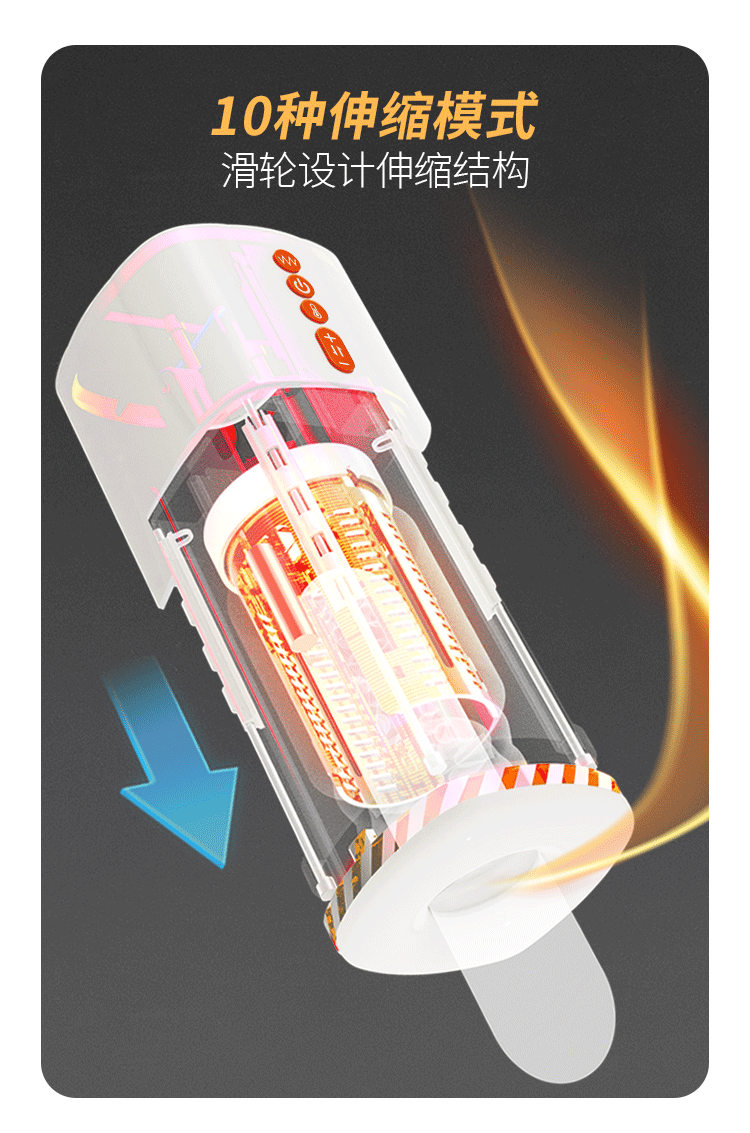 米杯X飞机杯全自动男用电动夹吸伸缩加热自慰名器