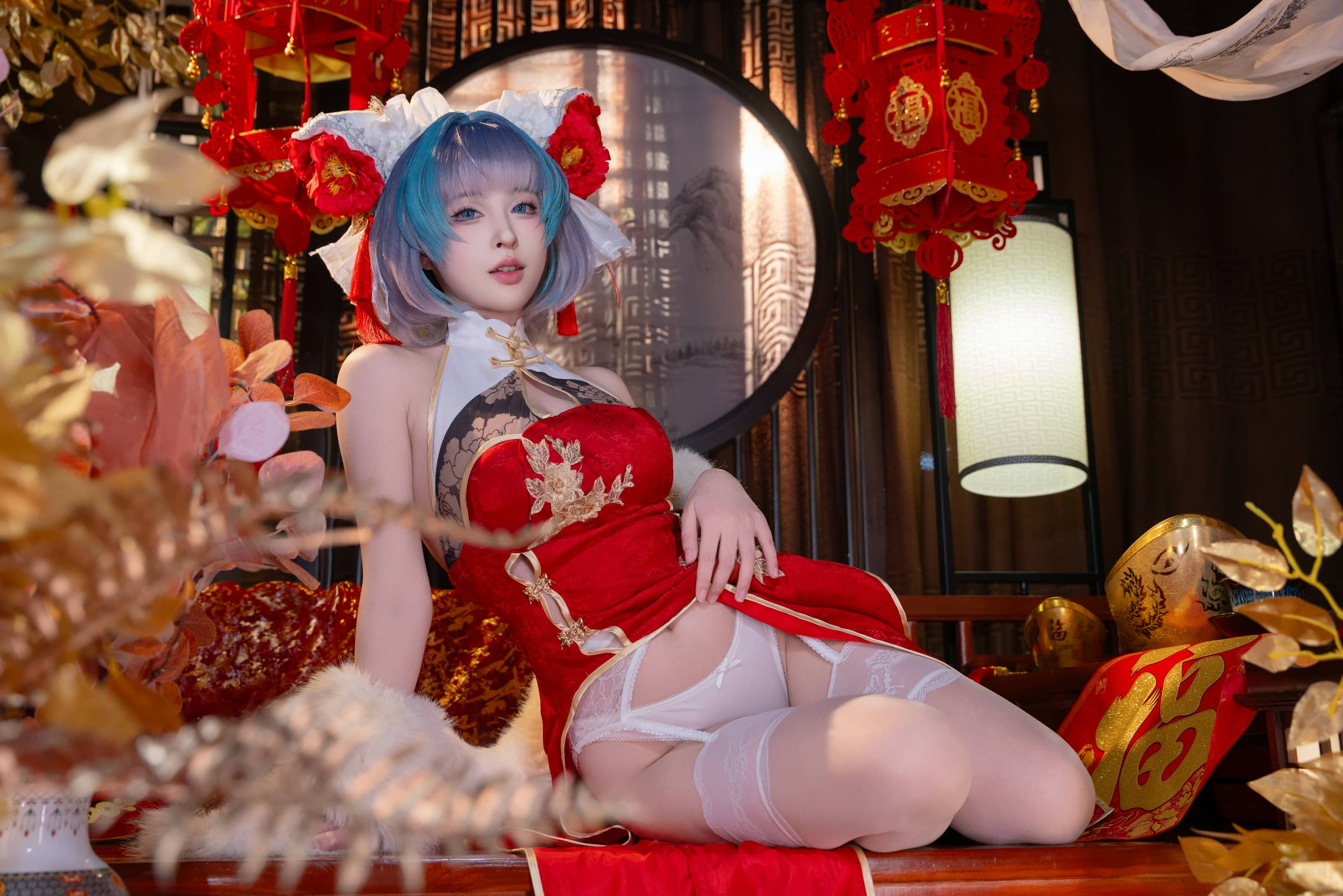 清水由乃 碧蓝航线 柴郡新春旗袍