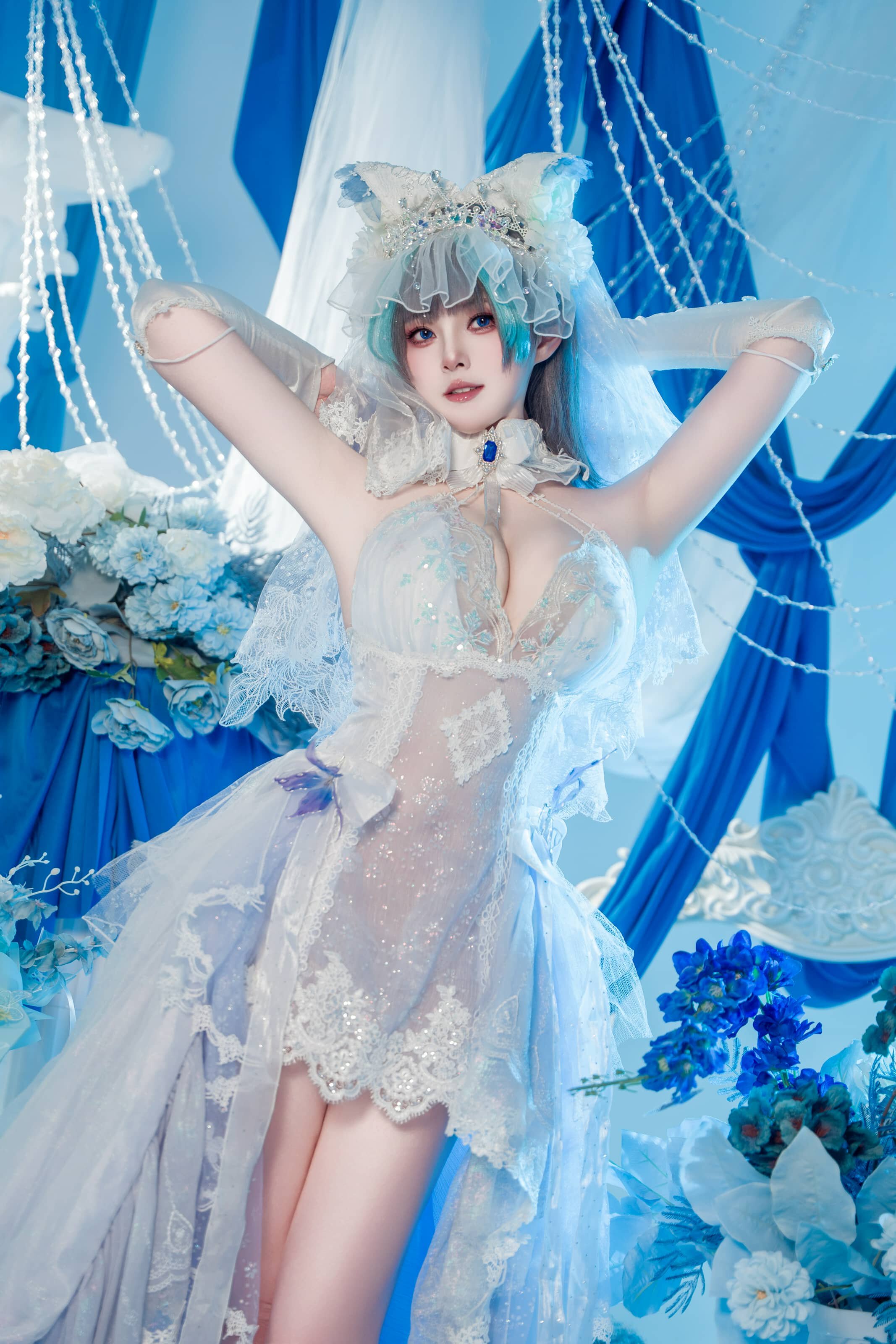 Natsuko_夏夏子 碧蓝航线 柴郡婚纱