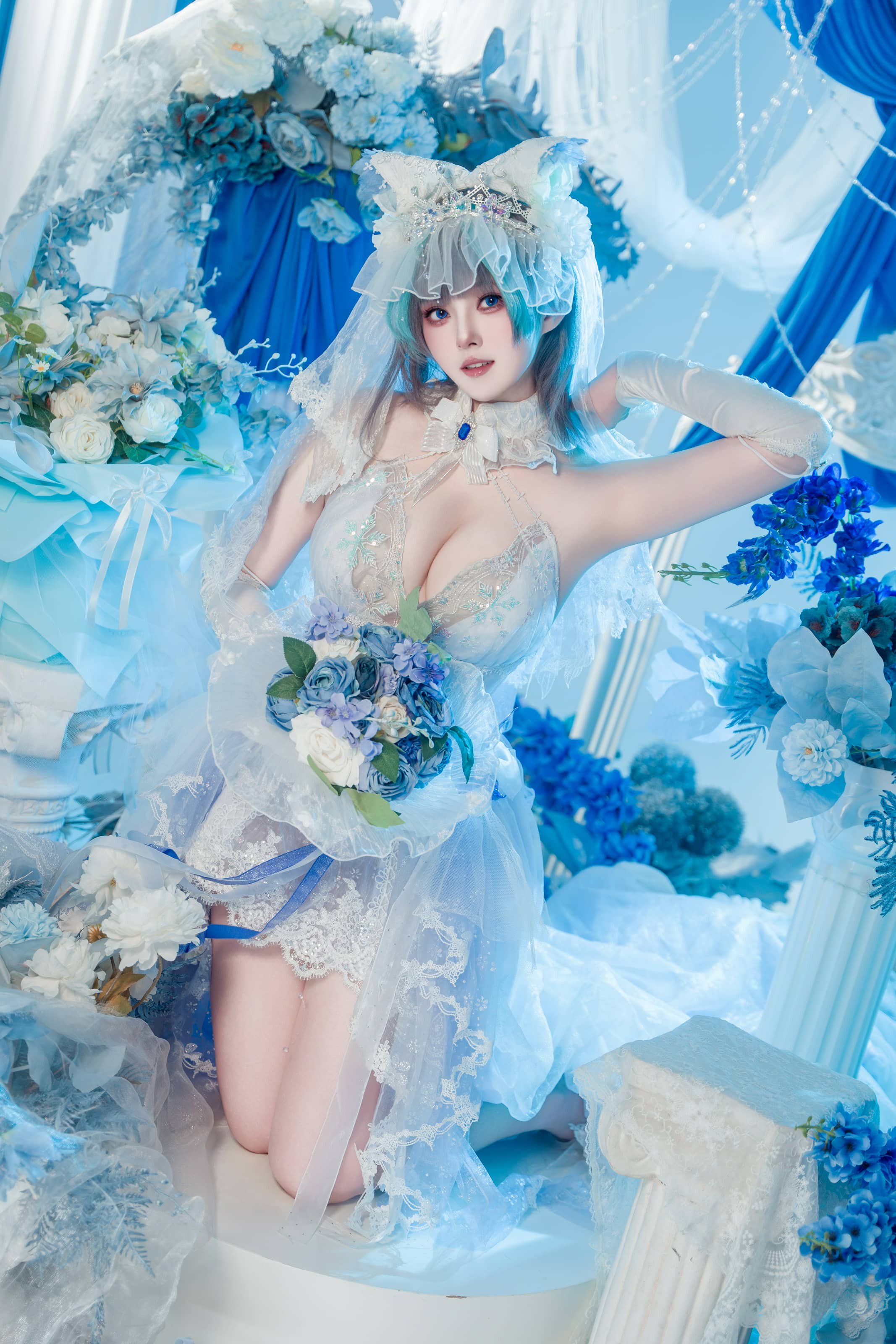 Natsuko_夏夏子 碧蓝航线 柴郡婚纱