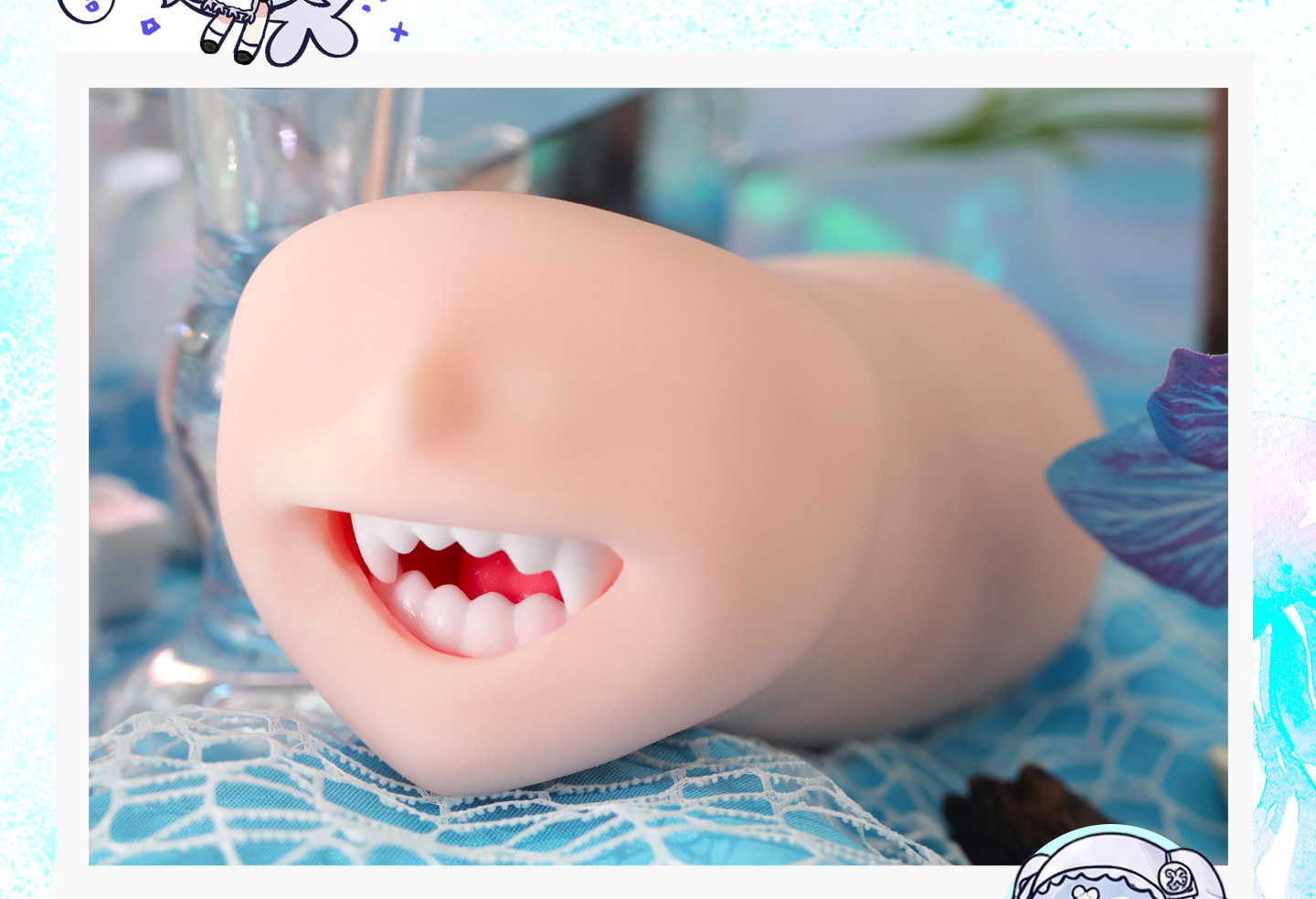 YUU元气鲨鱼娘飞机杯男用深喉口杯真实倒模自慰斐济杯名器