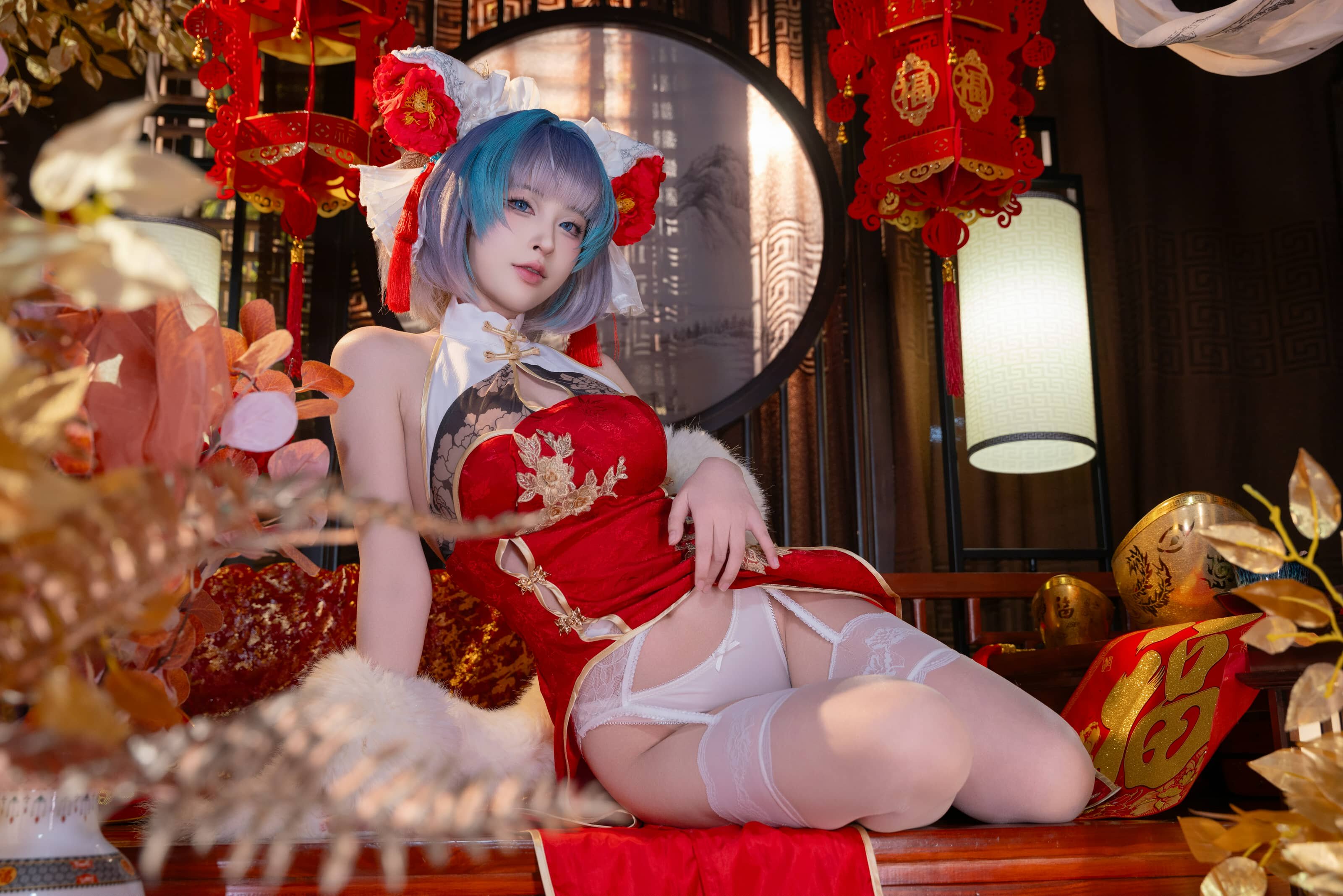 清水由乃 碧蓝航线 柴郡新春旗袍