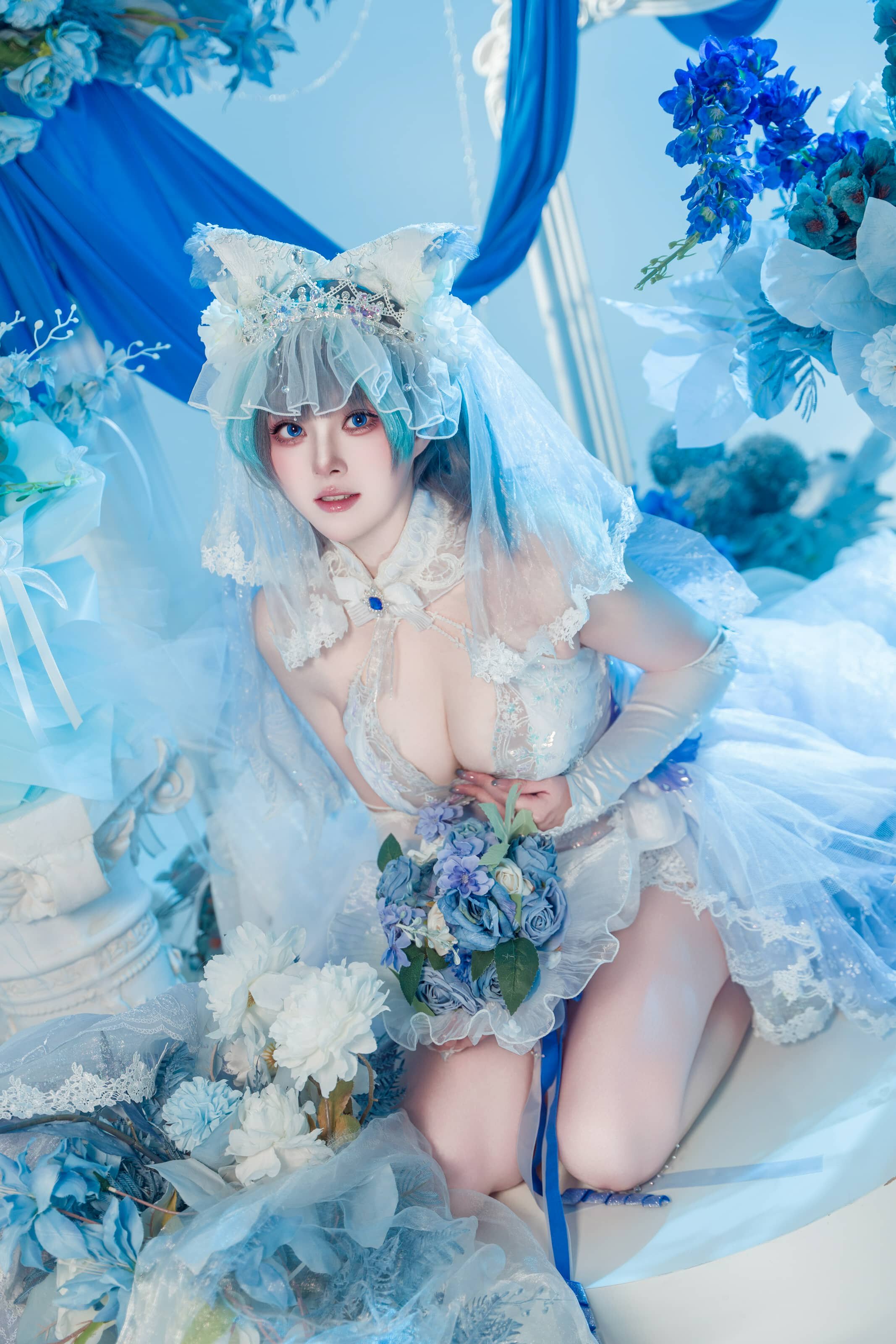 Natsuko_夏夏子 碧蓝航线 柴郡婚纱