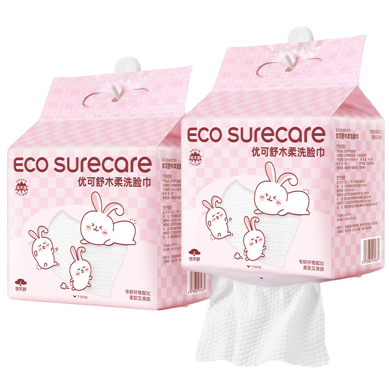 好补优可舒悬挂式洗脸巾两提