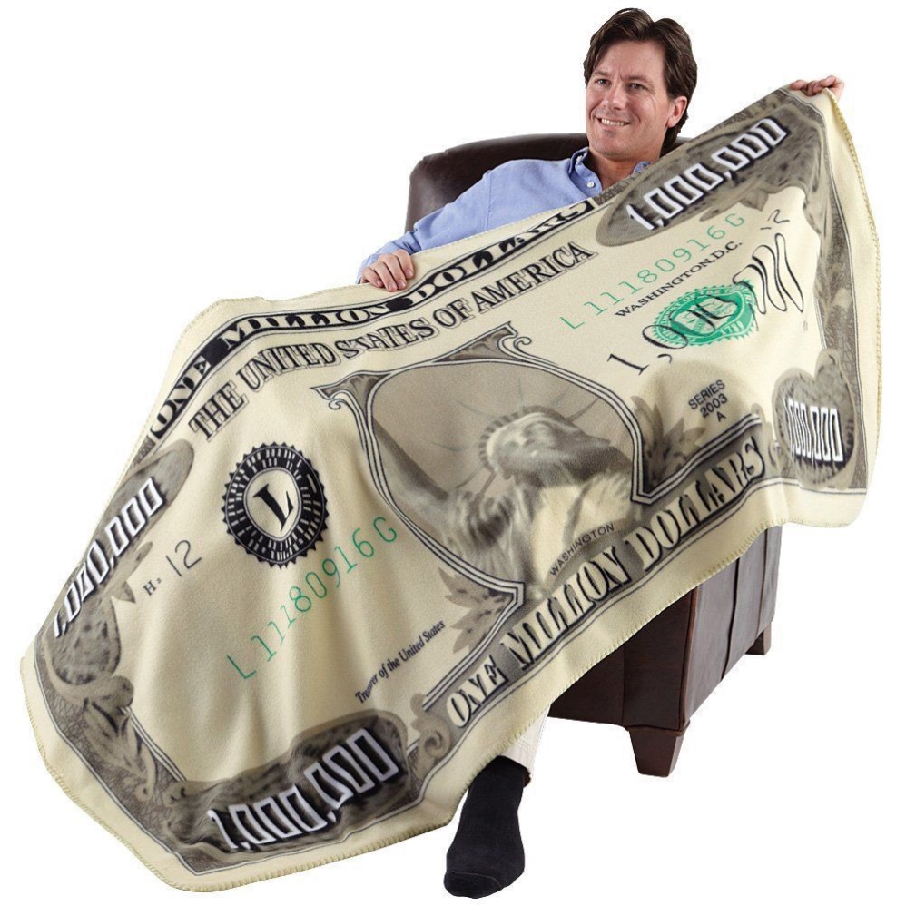 Million Dollar Blanket Funny Gai Motoko Flannel Nap Living Room Winter Quilt on Bed Office