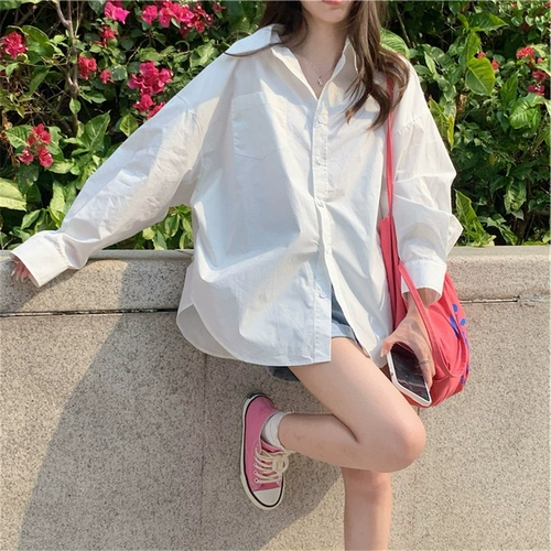 Рубашка, летняя сексуальная куртка, свободный крой, защита от солнца