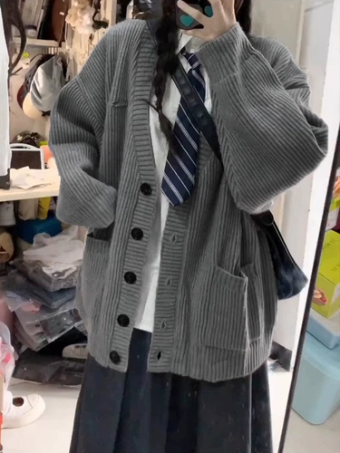 Свитер, демисезонный кардиган, куртка, лонгслив, 2025 года, подходит для подростков, осенний