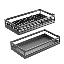 Italian 31 39 deep and shallow cabinet kitchen basket custom drawer type bowl basket aluminum alloy cabinet pots and dishes tools