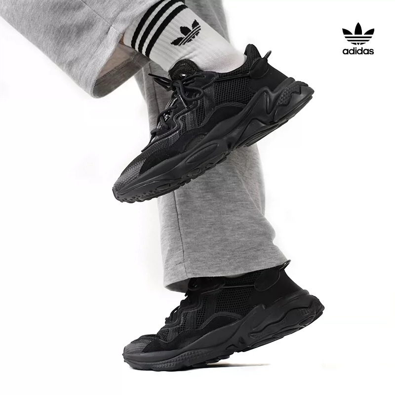 Adidas Trefoil Ozweego Men's Retro Casual Sneakers Pure Black Ee6999