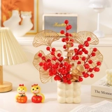 2025 год Змеи, С Новым годом, Процветание, Украшение рабочего стола с красными фруктами, Радость новоселья, Шкаф под телевизор в гостиной, Украшение дома